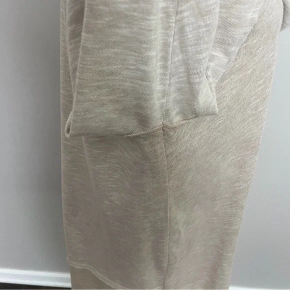 Free People Beach Top Tunic Two Body Corps Deux Cowl Relaxed Fit Lounge Oatmeal - Picture 7 of 15